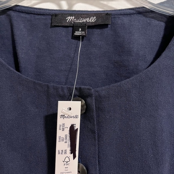 Madewell (Re)sponsible Long-Sleeve Button-Front Mini Dress - Picture 8 of 8